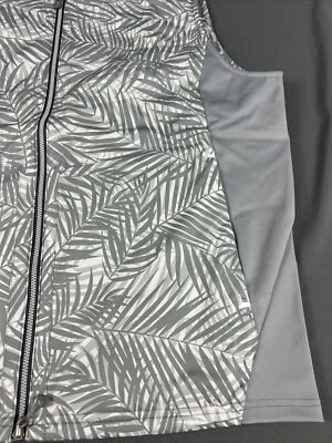 Peter Millar Golf Vest Crown Sport Elite Palms Print Large Gray NWT MSRP $200 - Image 1 of 4