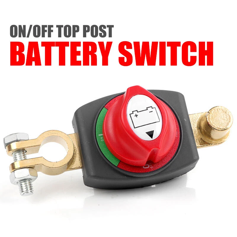 Interruptor de desconexión de batería de coche 12V-48V 300A interruptor aislador terminal de batería barco Foto 1 de 4