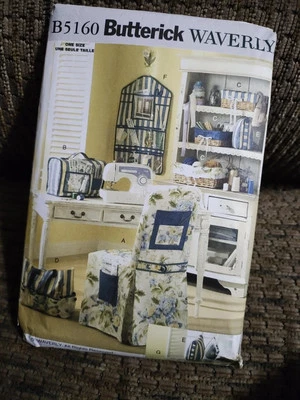 Butterick Waverly Sewing Room Patterns B5160 Covers Totes Chairs New Open Unused - Image 1 of 4