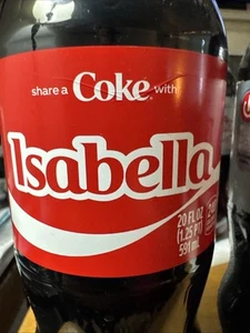 Share a Coke with Isabella 2025 Personalized Gift Coca Cola Bottle 20oz - Picture 1 of 2