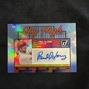 2020 Panini Donruss Sky High Signatures Blue /99 Paul DeJong #SHS-PD Auto - Picture 1 of 2