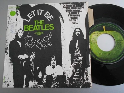 THE BEATLES TRES RARE SP  APPLE FRENCH  LET IT BE  type  1  1970  SACEM+ LANGUET - Photo 1/2