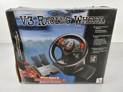 Interact SV-280 V3 Racing Wheel and Pedals for PC/PS2/PSX/N64 - Untested - Image 1 of 4