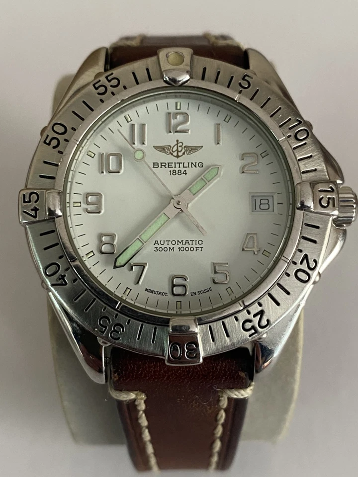 VINTAGE BREITLING COLT AUTOMATIC DIVER 300 M. CAL. ETA 2824-2 - WHITE DIAL - Imagen 1 de 4