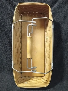 Longaberger 2004 Haushalt Caddy Korb mit Metallgriffen Kunststoffschutz - Bild 1 von 15