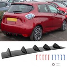 For Renault Zoe Hatch Black Rear Bumper Diffuser Spoiler Splitter Shark 5-Fins
