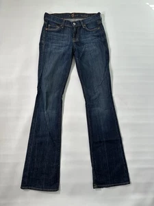 7 For All Mankind Bootcut Jeans Medium Dark Wash Womens Size 25 - Picture 1 of 14