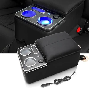 Organizador consola central con portavasos, soporte teléfono para automóvil - Imagen 1 de 6