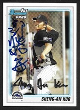 2010 BOWMAN BP 52  Sheng-an Kuo  COLORADO ROCKIES  SIGNED AUTOGRAPH AUTO COA