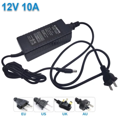 12V 10A power supply 120W DC12V to 110-220VAC Adapter Transformer For LED light - Image 1 of 4