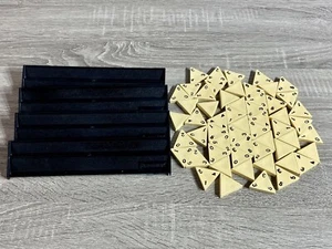 Vintage Pressman Tri-Ominos Original Game 56 Tiles & 4 Two Tier Racks. No Box. - Picture 1 of 6