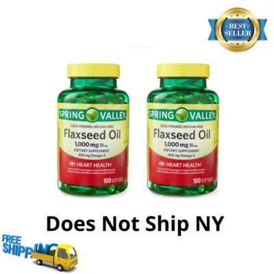 Flaxseed Oil 1,000 Mg Cold Pressed Cardiovascular Heart Health, 200 Softgels - Image 1 of 4