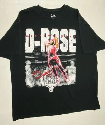Camisa Vintage Derrick Rose #1 D-Rose Chicago Bulls Y2K Majestic Youth GG Preta - Imagem 1 de 4