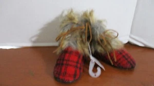 Tiempo de vacaciones ~ MOCASINES DE PIEL SINTÉTICA ADORNO DE Navidad ~ nuevo con etiquetas - Imagen 1 de 2