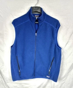 Patagonia Mens Vest Synchilla Fleece Blue Full Zip Sz XL - Picture 1 of 8