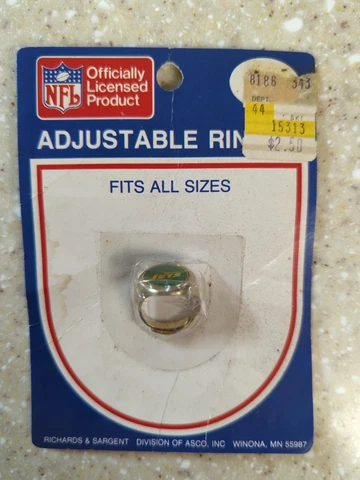 Vintage NFL Jets Adjustable Logo Ring Cover