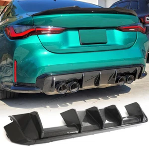 REAL CARBON Rear Bumper Diffuser Lip Bodykit Fit For BMW G80 M3 G82 G83 M4 21-24 - Bild 1 von 16