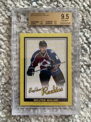 2005-06 Beehive Colorado Avalanche cartão de hóquei #110 Wojtek Wolski novato BGS 9.5 - Imagem 1 de 3