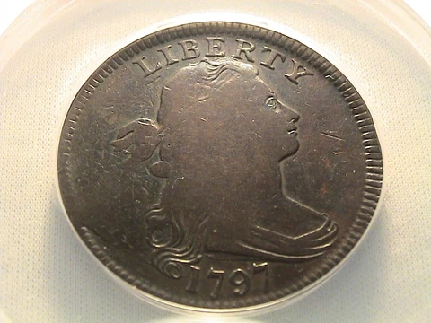 1797 Draped Bust Large Cent ANACS VG8 Cover