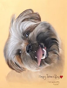 Single Custom Pet Portrait from Photo 9X12" Realistic Personalised Gifts, Framed - Picture 1 of 10