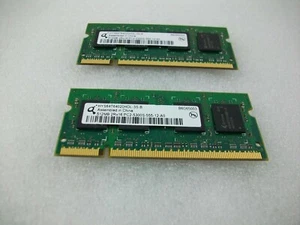 Lot of 2, Qimonda 512MB 2Rx16 DDR2-667 PC2-5300 200pin HYS64T64020HDL-3S-B - Picture 1 of 5