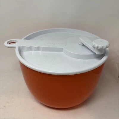 Spinner de ensalada vintage Copco diseño 604: Sam Lebowitz EE. UU. utensilios de cocina naranja Foto 1 de 4