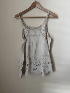 Magnolia Pearl Eyelet Clementine Tank Top True White One Size - Bild 1 von 8
