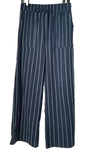 UNBRANDED  Blue Striped Textured Fabric Casual Pants Sz. S? - Picture 1 of 7