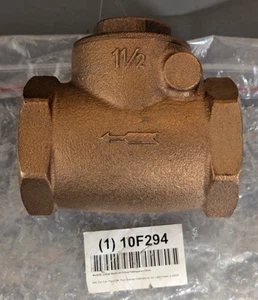 NEW 1.5" Swing Inline Valve Body 1 1/2" Pipe Size FNPT x FNPT Bronze Metal - Picture 1 of 5