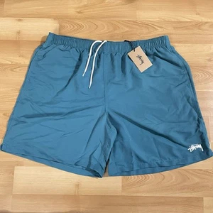Stussy Stock Water Shorts Swim Trunks Men’s Size XXL Blue 7” Inseam NEW - Picture 1 of 12