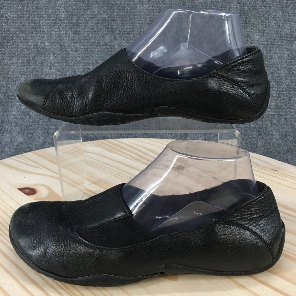 Hush Puppies Shoes Womens 7 M Casual Comfort Slip On Loafer Flats Black Leather - Image 1 of 4