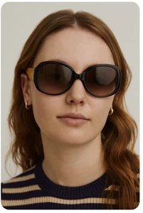 VTG Coach Tasha S846 Sunglasses Tortoise/Cream Square Brown Gradient Lenses  - Picture 1 of 9