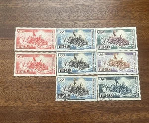Lot (8) VIETNAM SOUTH 1955 Sc 30/35 Refugees Full Set MNH Luxe - Picture 1 of 1