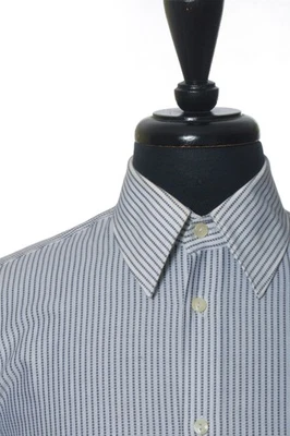 Versace Collection Grey Dotted Stripe Trend Shirt 35094 - Imagem 1 de 4