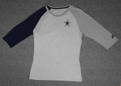 Nike NFL Team Apparel Mujer Dallas Cowboys Camiseta Manga 3/4 Talla Mediana Foto 1 de 4