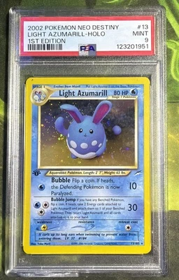 1st Edition Light Azumarill Holo 13/105 - Neo Destiny - PSA 9 MINT - Image 1 of 4