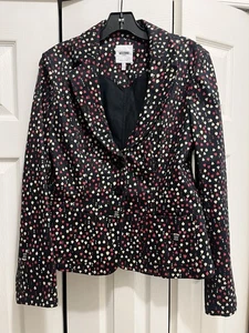 moschino jeans women Poker Playing Cards Fitted Blazer Jacket Sz It 48 US 14 - Picture 1 of 8