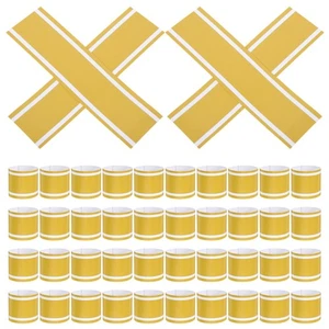  Hebillas de servilleta 100 piezas anillos de servilleta autoadhesivos cubiertos hebilla de envoltura - Imagen 1 de 12