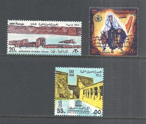 EGYPT SCOTT 744 - 746 JUEGO USADO - 1968 NÚMEROS DEL DÍA DE LAS NACIONES UNIDAS - Imagen 1 de 2