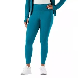 Member's Mark Extra Warm Leggings Turquoise Blue Women's Size Medium High Rise - Picture 1 of 5