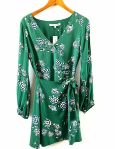 Cupcakes & Cashmere Mystique Faux Wrap Dress-Women’s Sz 2 Lined Green MSRP $118 - Picture 1 of 12