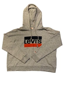 Womens Levis Cropped Sweatshirt Hoodie Size M - Picture 1 of 6
