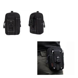 Paquete de Bolso de Cintura Militar de Viaje Campamento Senderismo Bumbag Correr Exterior Deportes Negro - Imagen 1 de 3
