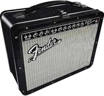 AQUARIUS Fender Amp Caja Divertida Grande - Caja de Almacenamiento de Estaño Resistente con Mango de Plástico y Foto 1 de 4