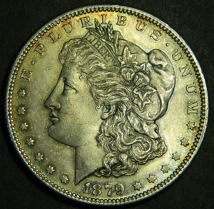 1879-S BU RAINBOW TONED MORGAN SILVER DOLLAR (Obv Die File Lines...VAM?) (L#972) - Picture 1 of 2