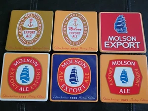 Brasserie Molson — 6 x Beer Coasters (Heritage Edition - Extremely RARE) - Picture 1 of 1