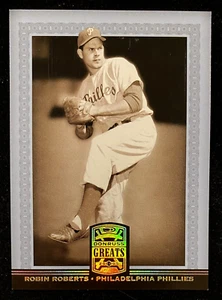 2005 Donruss Greats Robin Roberts #70 GOLD Holofoil Insert 007/100 !!! PHILLIES - Picture 1 of 2