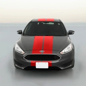 8" VINYL RALLY STRIPES RACING STRIPE KIT HOOD TRUNK ROOF BUMPERS For FORD FOCUS - Bild 1 von 6