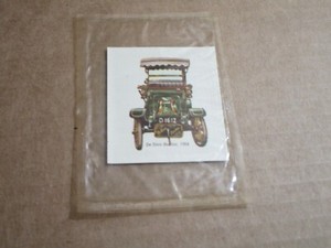 1970 SALADA TEA VINTAGE ANTIQUE CARS TRANSFER 1904 DE DION-BOUTON  IN CELLO 