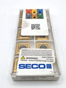 Seco Milling Insert: SPMX12T308-75 ISO SPMX12T308-75 F40M (box of 10) - Picture 1 of 3